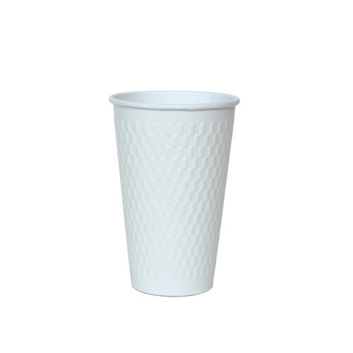 Rakuten - ［二重構造］(KM紙コップ)耐熱紙コップ15オンス 460ml KMW-470(ホワイト)業務用 1000個/ ホットドリンク用 おしゃれなデザイン。
