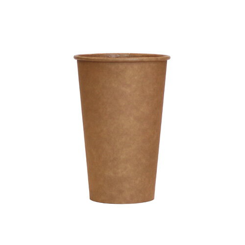 (KM紙コップ)厚紙 耐熱紙コップ16オンス 500ml KMA-470(ナチュラル)業務用 1000個/ ホットドリンク用 おしゃれで、かわいいナチュラルカラーが人気の紙コップ。