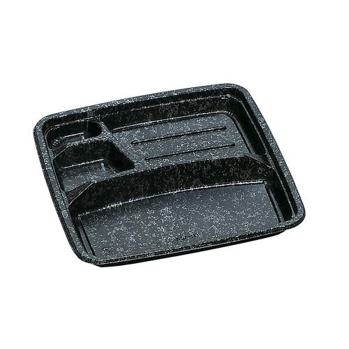 Rakuten - 弁当容器 TR-124H みかげ黒 400枚【返品不可商品】福助工業 0590231