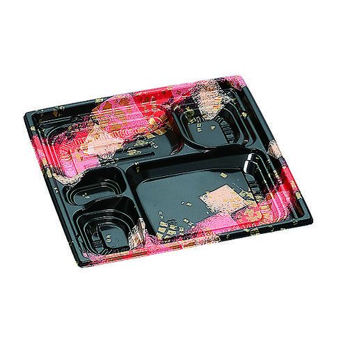 Rakuten - 弁当容器 巧膳22-1H 華やぎ赤 600枚【返品不可商品】福助工業 0558567