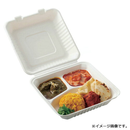 ■1枚あたり82.5円■環境にやさしいパルプ原料のテイクアウト弁当容器です。■和洋中、幅広いメニューに対応できる「3仕切り」のフードパックです。■電子レンジにもお使いいただけます。 サイズ 外寸：横232×縦232×（深さ+フタの高さ）76mm 材質 紙 カラー ホワイト 数量 200枚（100枚×2袋） メーカー アヅミ産業 原産国 中国製 ●オーブンで使用しないでください。●食品の長期保存には適しません。●食品包材のため未使用でも、一度段ボールを開封されると返品を承れません。●サイズなどご不安な場合はご購入前に店舗までお問い合わせください。