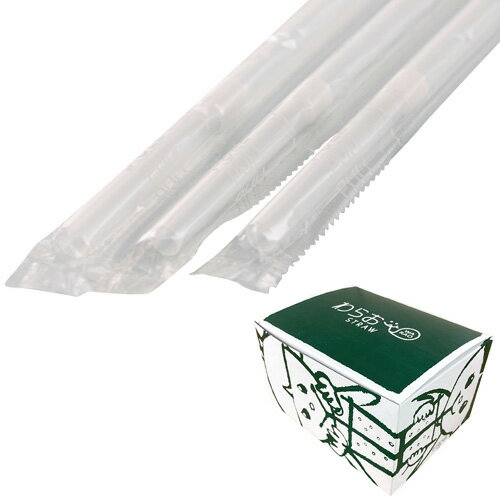 曲がるストロー 直径6×210mm 透明 10000本（フィルム包装）【先着順 最大400円OFFクーポン】