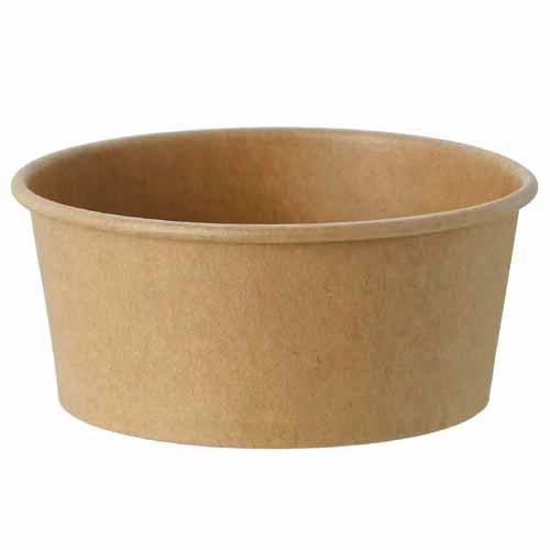 アイスカップ 紙容器 業務用 未晒しクラフト(270ml)115-270 両面PE 1000個 HEIKO