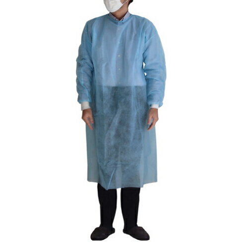 7228 ガードファインガウンPP 面ファスナー(ブルー)業務用100枚