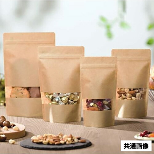 スタンドチャック袋クラフトタイプ（窓付き） No.11-21 業務用 1500枚 福助工業 0567663