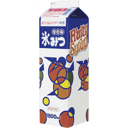 ■そのまま使えるストレートタイプのかき氷シロップです。（糖度48～55度) ■「はちみつ」独特のコクと甘みで深みのある味わいのシロップです。■鮮やかなピンク色。香りの良いピーチ味です。 原材料 果糖ブドウ糖液糖（国内製造）、はちみつ、食塩／酸味料、保存料（安息香酸Na）、リン酸塩（Na）、甘味料（サッカリンNa、ステビア、甘草）、香料、着色料（赤106、赤3） 賞味期限 製造日より30ヶ月 数量 1パック(内容量1800ml） メーカー ハニー JAN 4983124822115 ご注意 ●はちみつ使用（1歳未満の幼児には与えないでください。）●開封後は冷蔵庫保存で6ヶ月以内に使用をお願いします。（キャップを閉めた状態）