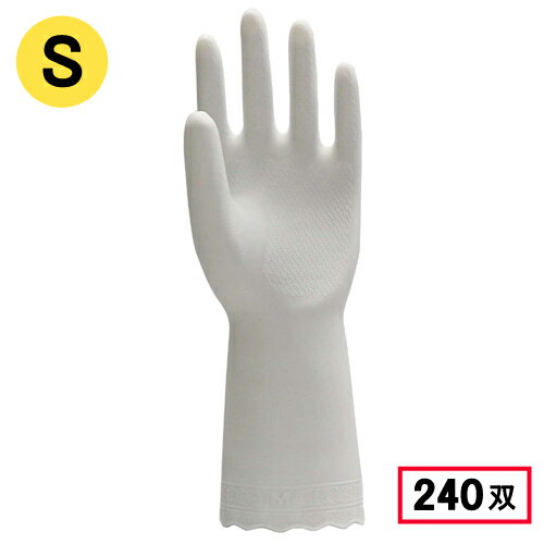 川西工業 2150 ビニール手袋 薄手 1P 【Sサイズ】 ホワイト 240双