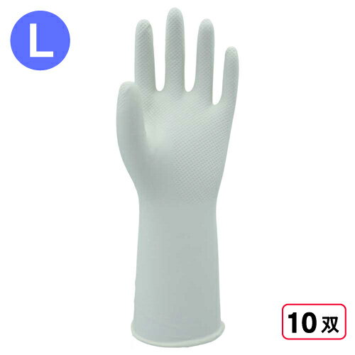 樂天商城 - 川西工業 2470 油に強い薄手のニトリル手袋 1P 【Lサイズ】 ホワイト 10双