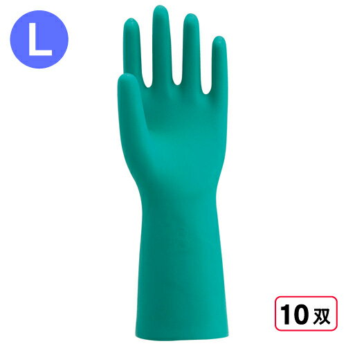 Rakuten - 川西工業 2451 ケミシールド 中厚手裏毛付 1P 【Lサイズ】 グリーン 10双