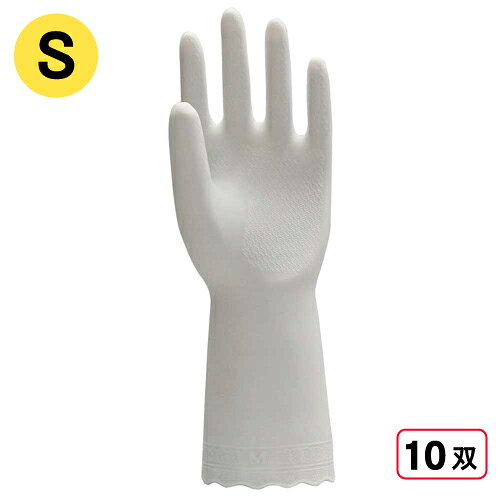 Rakuten - 川西工業 2004 天然ゴム手袋 中厚手 1P 【Sサイズ】 ホワイト 10双