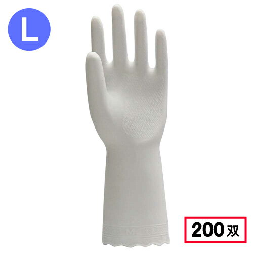 樂天商城 - 川西工業 2004 天然ゴム手袋 中厚手 1P 【Lサイズ】 ホワイト 200双