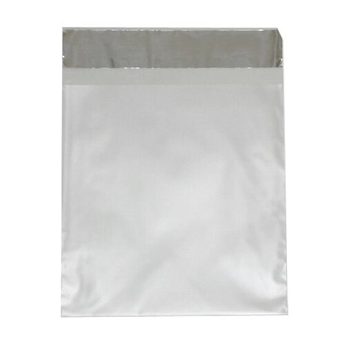 ■1枚あたり4.86円■マット調のやわらかい風合いが高級感を演出しテープ付ですので作業効率が優れています。■ガスバリア性はありません。 サイズ 125×130+35mm 素材 マットOPP30/銀テープ カラー 透明 数量 1000枚