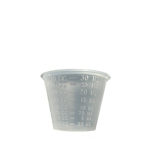 【30ml】プラカップ 1ozカップ PP 目盛入 半透明 1000個