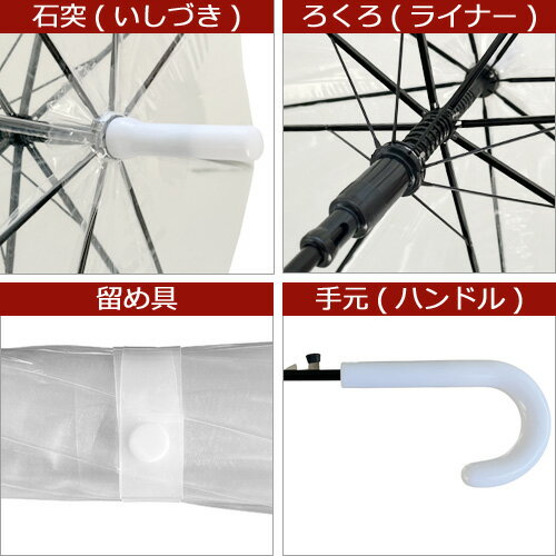 ビニール傘(透明)55cmジャンプ式 業務用 80本