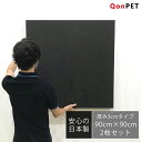 【2枚セット】QonPET 吸音材 吸音パネル 3cm×90cm×90cm 日本製