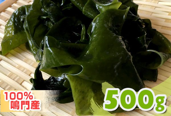 ぷりっぷりの極上わかめ！鳴門海峡の炭だき おさしみわかめ　500g【若布 ワカメ 海藻 鳴門わかめ】