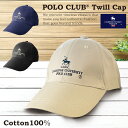 人気 POLO CLUB ツイルキャップ ポロクラブ 帽子 メンズ キャップ 綿 深め サイズ メンズ帽子 帽子メンズ レディース キャップメンズ メンズキャッ...