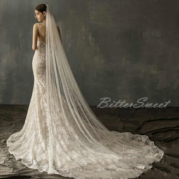 ウェディングベール ロング 結婚式【ロングベール】 ウエディングベール ウェディング ベール ウエディ..