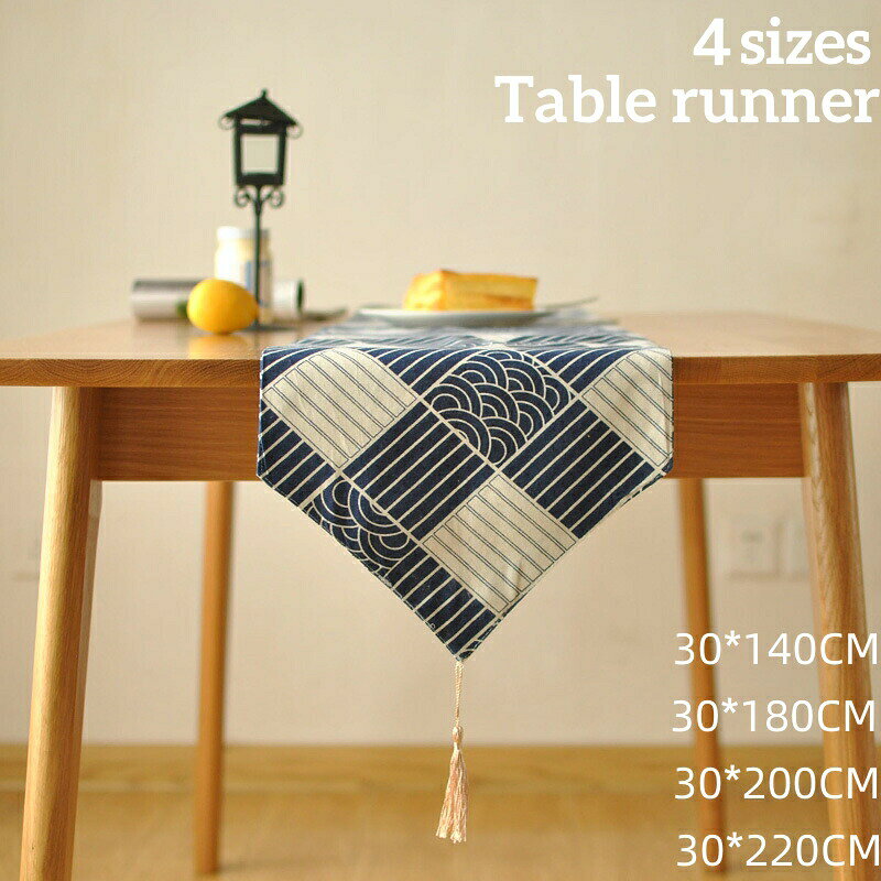 Rakuten - テーブルランナー テーブルセンター テーブル ランナー センタークロス テーブルクロス 食卓ランナー リバーシブル クロス モダン 和風柄 ランチョン マット センター クロス タッセル 花瓶敷き 家庭用 業務用 おしゃれ 飾り シンプル 可愛い 北欧 装飾