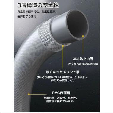 【スーパーSALE中】ホース ホースリール 伸縮タイプ 10m 15m 20m 多機能ノズル付き...