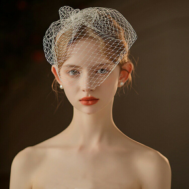 ベール ミニ ウェディング ウエディングベール 結婚式 クリップ ベール 1層 クリップ留め クリップタイ..