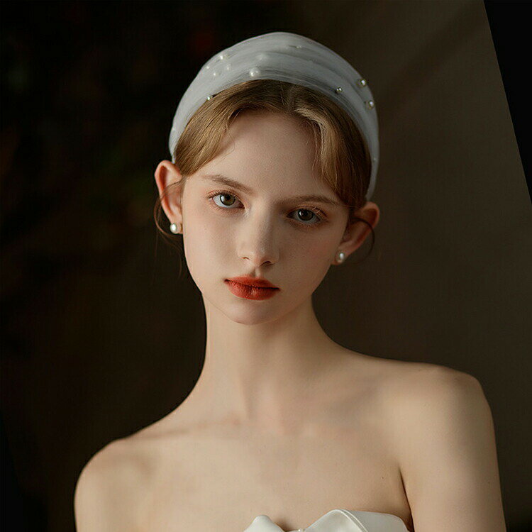 髪飾り ヘアアクセサリー ベール ウェディングベール パールヘッドバンド ウエディングベール Wedding ..