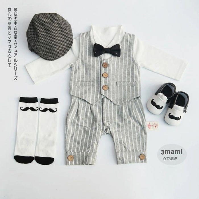 樂天商城 - 送料無料 子供服 フォーマル 男の子　子供 スーツ 男の子 キッズ スーツ ベビー フォーマルスーツ 男の子 ワイシャツ 赤ちゃん サロペット