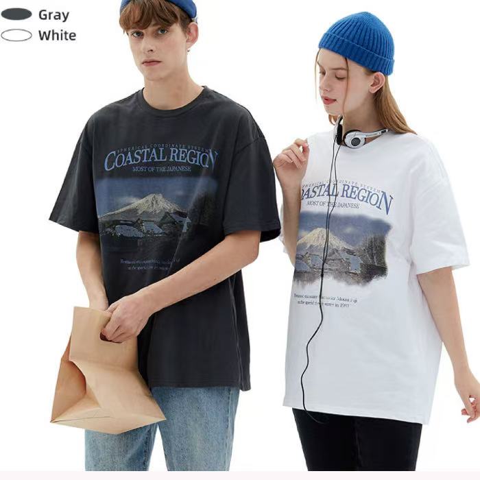 乐天商城 - 男女兼用 Tシャツ 大きめ ゆったり カップル ペア tシャツ フラワー トップス ファッション 半袖 ペアルック カップル 春服 夏服 秋服 ペアルック tシャツ 100%綿 快適 ルームウェア 通勤コーデ 可愛い カップル 夫婦 tシャツ カジュアル 友達コーデ ギフト