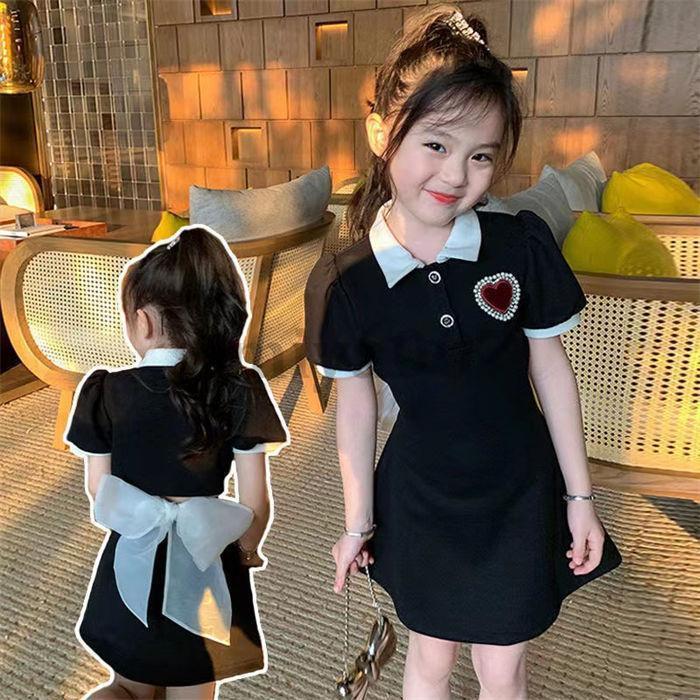 Rakuten - ワンピース キッズ 半袖 子供服 春夏 女の子 キッズワンピース ロングワンピース チュニック 子供ドレス ジュニア シンプル 110 120 130 140 150 160 170