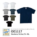 半袖Tシャツ 無地 綿 メンズ レディース S M L XL XXL グレー 黒 ブラック ネイビー ナチュラル 生成りデニム カーキ OE1117 CROSS STITCH オープンエンドマックスウエイトポケットTシャツ (F)