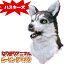 アニマルマスク 口が動く 【 Husky ハスキー犬 】 イヌ dog ムービングマスク なりきりマスク おもしろマスク 被り物 お面 仮面 覆面 仮装 変装 コスプレ クリスマス ハロウィーン ハロウィン イベント 人気 おすすめ