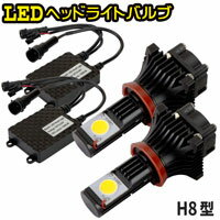 ハロゲンより明るく省エネ!LEDだから簡単取付け!【LED Head Light】H8タイプ