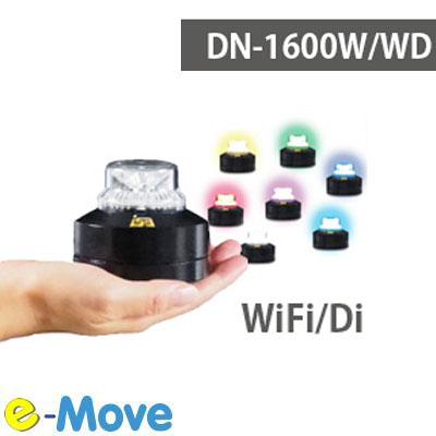 isa どこでも 警子ちゃん 7色 点灯 アイエスエイ DN-1600W DN-1600WD ミニサイズ セキュリティ コンパクト 軽量 警告灯 1灯式 クリアレンズ ISA 警報 ネットワーク 遠距離 監視 発報 パトランプ 小さい 手の中サイズ Wi-Fi wifi 無線 DI 接点 無電圧接点信号入力 接点信号