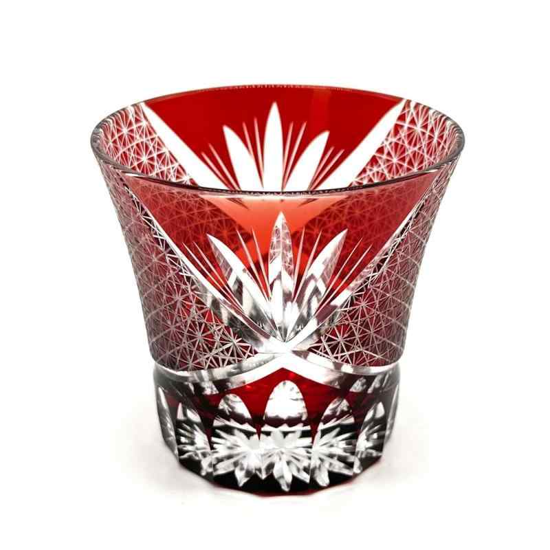[598R] 切子 グラス コップ 赤 レッド cup 切子グラス 敬老の日 母の日 父の日 おしゃれ オシャレ 食洗機対応 食洗機可能