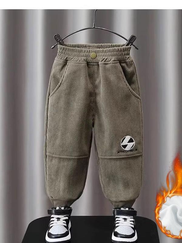 子供用 コーデュロイパンツ 裏起毛 ロングパンツ 男の子 幼児 小学生 ズボン 秋冬 普段着 保温 灰色 棕色
