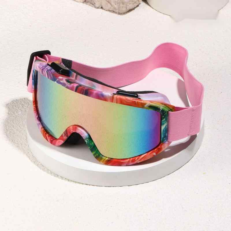 スポーツサングラス 登山 スキー ゴーグル 男性用 女性用 アウトドア 防風 防砂 UVカット 大きめフレーム ブラック ピンク系 グリーン ブルー ミラーレンズ