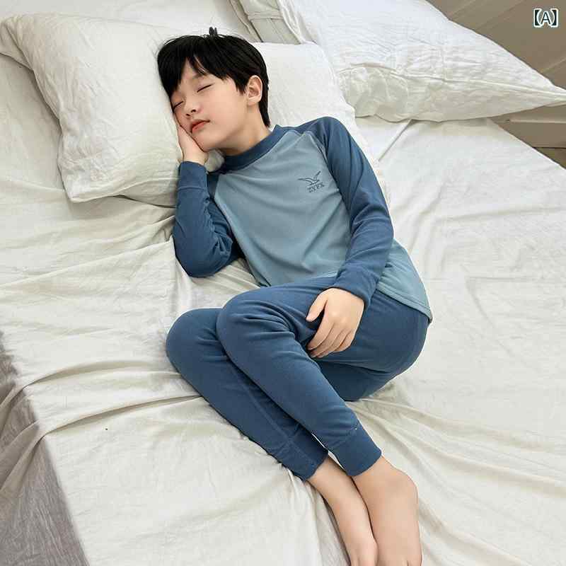 イーマイショップの子供用パジャマ 秋冬 上下セット 男の子 部屋着 北欧風 あったか 120cm 130cm 140cm 150cm 160cm 170cm｜アングル2