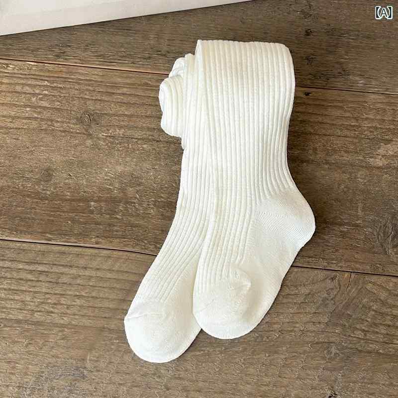 子供服 タイツ 女児用 裏起毛 ストッキング リブ編み レギンス 秋冬 厚手 あったか...