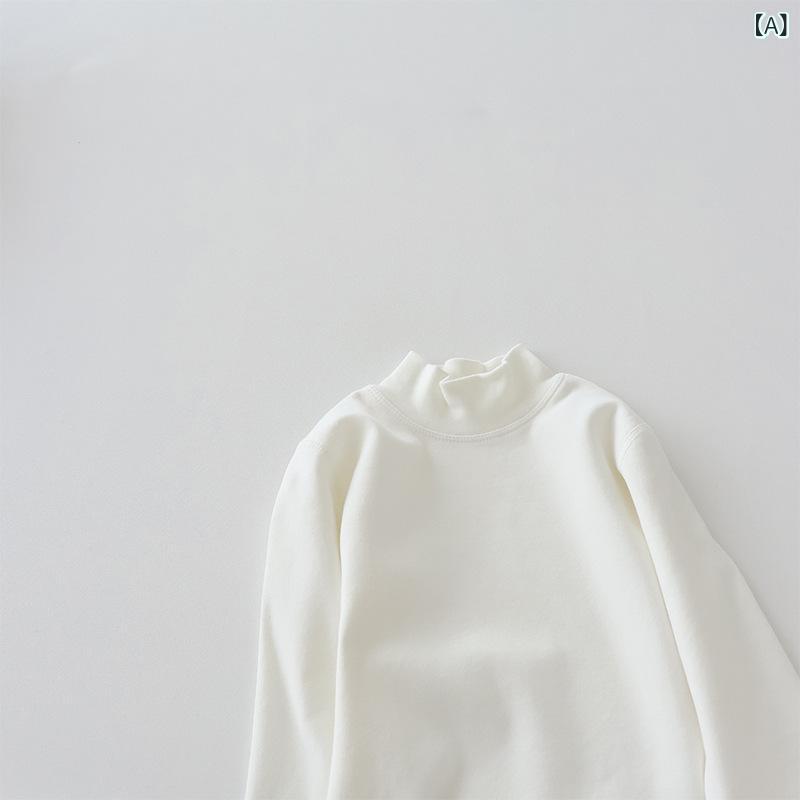 樂天商城 - キッズ Tシャツ 長袖 秋冬 子供服 裏起毛 カットソー 男の子 女の子 ハイネック トップス インナー 綿95％ あったか 90cm 100cm 110cm 120cm 130cm 140cm 150cm 160cm