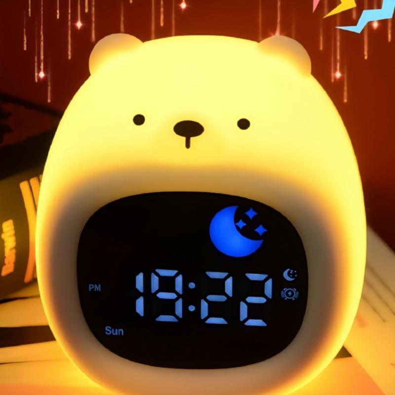 AUSTYLCO 目覚まし時計ライト シリコンタッチライト 授乳ライト 照明 USB充電 かわいい誕生日プレゼント