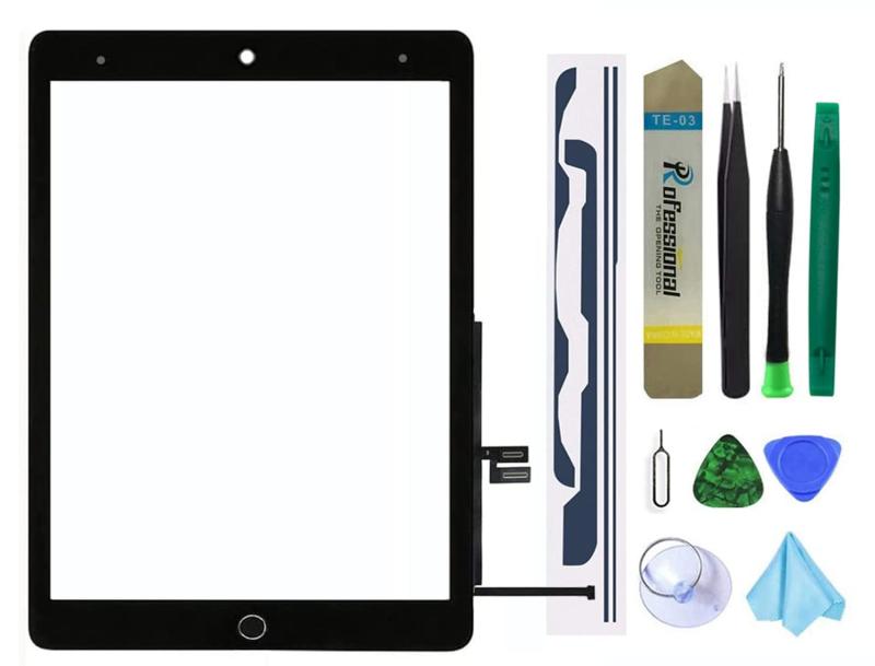 iPad 9 第9世代 2021 A2602 A2603 A2604 A260510.2インチ交換用スクリーンデジタイザー交換 (LCDは含まれません)ホームボタン付き + プリインストール接着剤 + ツールセット