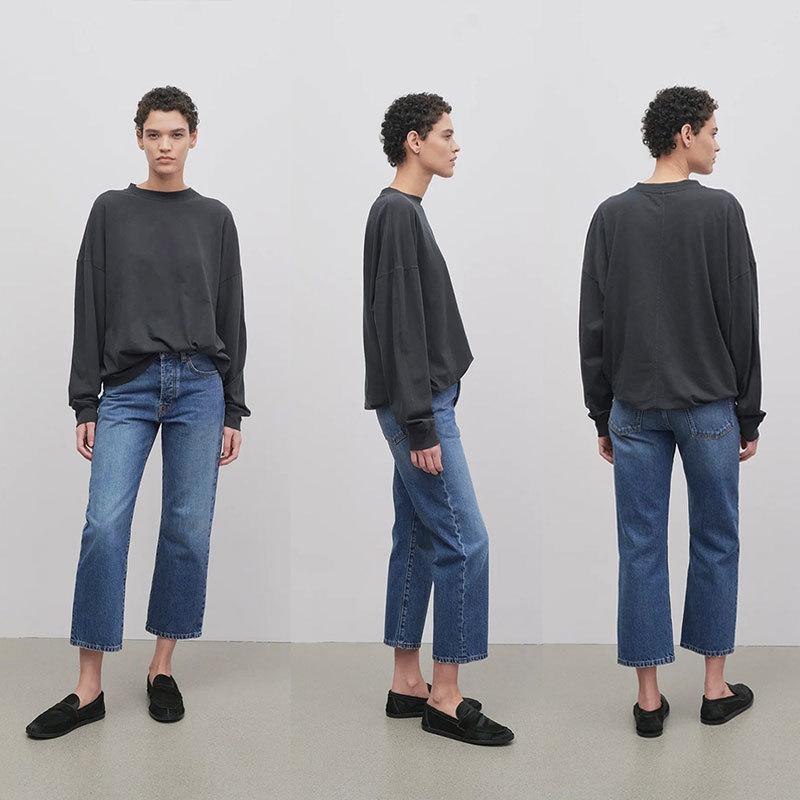 ジーンズ レディース ハイウエスト デニム 厚手 裏起毛 あったか 伸縮性 ストレート ジーパン パンツ ズボン カジュアル スタイル かわいい ブルー グレー