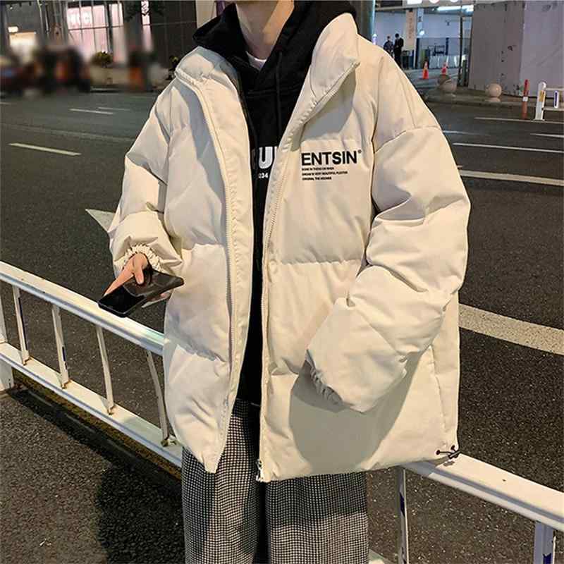 綿入りジャケット 男性用 中綿入り ブルゾン ゆったり 厚手 防寒 ポリエステル 秋冬 杏色 グレー ブルー ブラック