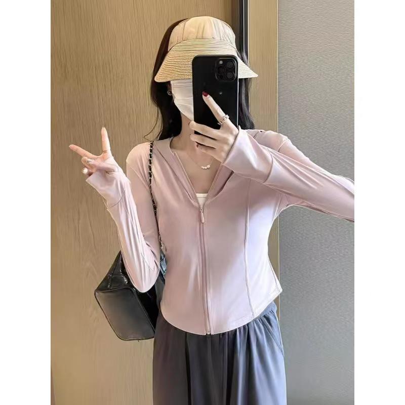 アウター レディース 薄手 日焼け止め カーディガン UVカット パーカー 冷感 接触冷感 紫外線対策 接触冷感 通気性 ポリエステル 羽織..