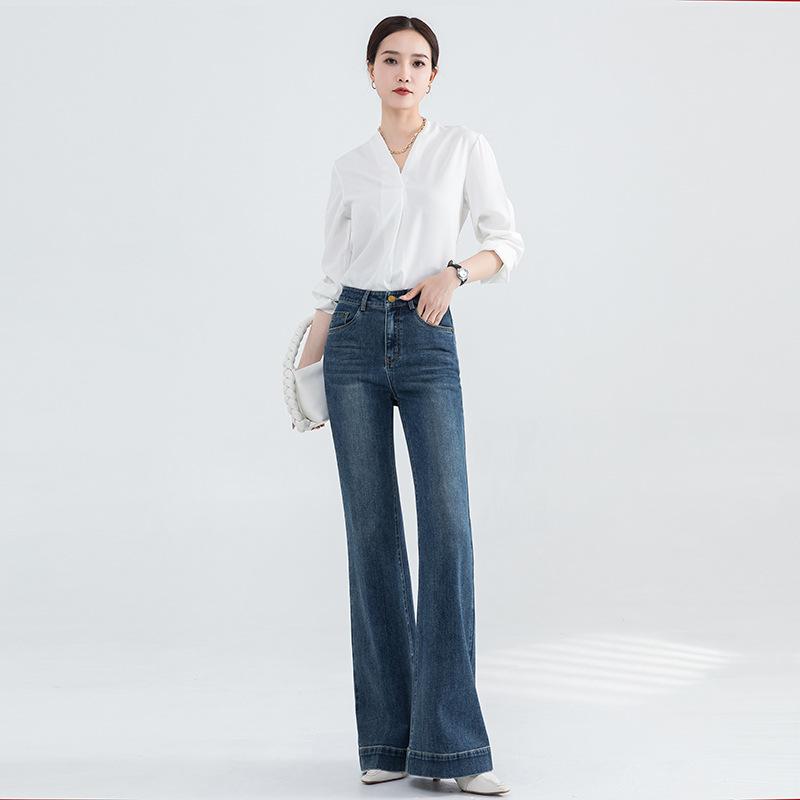 Long-Trousers, Trousers - ジーンズ レディース 春夏 ハイウエスト スキニー デニムパンツ ジーパン 美脚 ストレッチ 伸縮性 通勤 通学 普段使い