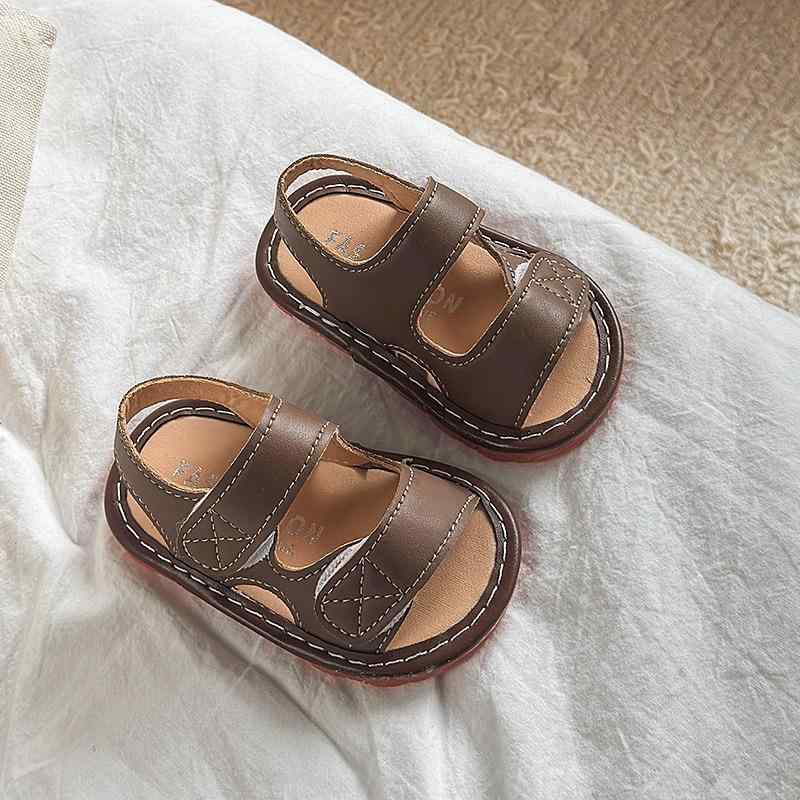 Formal Shoes - サンダル キッズ 子供 ベビー 女の子 男の子 ビーチサンダル 柔らかい靴底 マジックテープ 幼児 歩きやすい 滑り止め ベージュ ブラウン ブラック 春夏