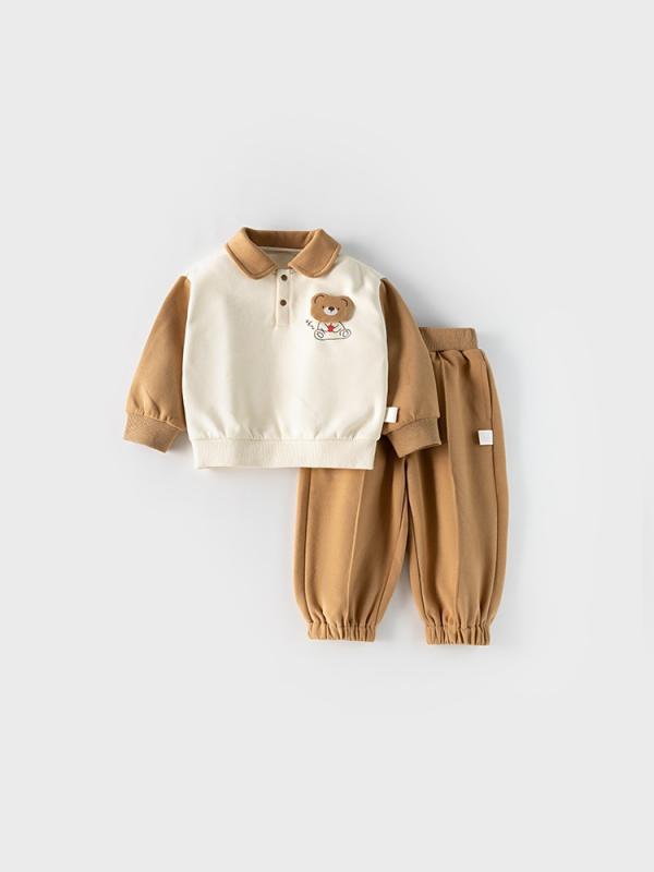 キッズ 子供用 セットアップ 長袖 トップス ロングパンツ 上下セット 綿 春秋 かわいい アニマル柄 カジュアル 普段使い