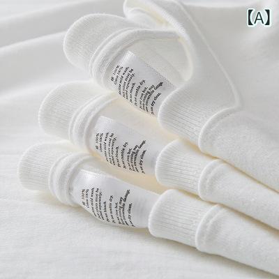 Tシャツ 男女兼用 厚手 無地 白Tシャツ カットソー ヘビーウェイト コットン トッ...