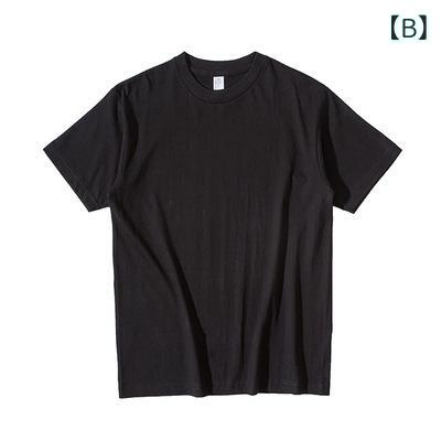 Tシャツ 男女兼用 厚手 無地 白Tシャツ カットソー ヘビーウェイト コットン トッ...