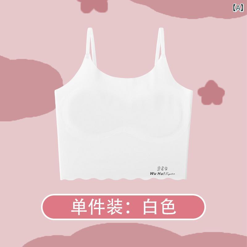 ブラジャー キッズ 女の子 子供用 ノンワイヤーハーフトップ スポブラ 接触冷感 通...